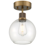 Port Nine 1 Light 7.5 Inch Wide Transitional Semi Flush Mount by Access - 63148LEDDLP-ABB