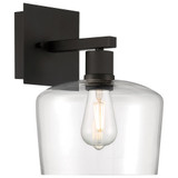 Port Nine 9W 1 LED Cylinder Wall Sconce 12 Inch Tall by Access - 63144LEDDLP-MBL
