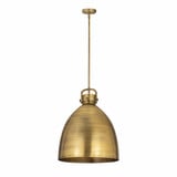 Newton Bell 1 Light Metal Medium Pendant 16 Inch Wide by Innovations - 410-1SL-M412-16