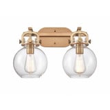 Newton Sphere 2 Light Farmhouse Vanity Light by Innovations - 410-2W-G410