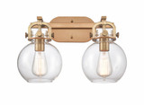 Newton Sphere 2 Light Farmhouse Vanity Light by Innovations - 410-2W-G410