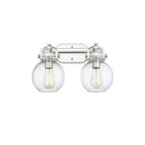 Newton Sphere 2 Light Industrial Vanity Light by Innovations - 410-2W-G410-7