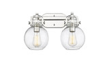 Newton Sphere 2 Light Industrial Vanity Light by Innovations - 410-2W-G410-7