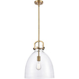 Newton 1 Light Round Glass Medium Pendant by Innovations - 412-1S-14