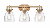 Newton Bell 3 Light Dome Glass Vanity Light by Innovations - 410-3W-G412-7