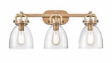 Newton Bell 3 Light Dome Glass Vanity Light by Innovations - 410-3W-G412-7