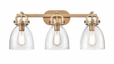 Newton Bell 3 Light Dome Glass Vanity Light by Innovations - 410-3W-G412-7