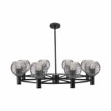 Crown Point 8 Light Stem Hung Chandelier 35.5 Inch Wide by Innovations - 434-8CR-G1213-6