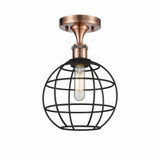 Lake Placid One Light 8 Inch Wide Semi Flush Mount by Innovations - 516-1C-LP-8