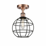 Lake Placid One Light 8 Inch Wide Semi Flush Mount by Innovations - 516-1C-LP-8