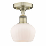 Fenton 1 Light 6.5 Inch Wide Steel Semi Flush Mount by Innovations - 616-1F-G9