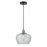 Fenton 1 Light Cord Hung Small Pendant 11.5 Inch Tall by Innovations - 616-1P-G9L