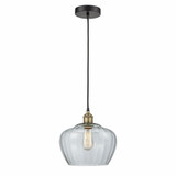 Fenton 1 Light Cord Hung Small Pendant 11.5 Inch Tall by Innovations - 616-1P-G9L