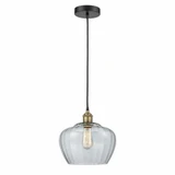 Fenton 1 Light Cord Hung Small Pendant 11.5 Inch Tall by Innovations - 616-1P-G9L