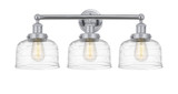 Bell 3 Light Vanity Light with Platedsmoke Glass by Innovations - 616-3W-G713