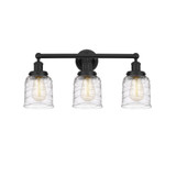 Bell 3 Light Smoke Glass Vanity Light 24.5 Inch Wide by Innovations - 616-3W-G513