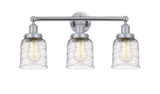 Bell 3 Light Smoke Glass Vanity Light 24.5 Inch Wide by Innovations - 616-3W-G513