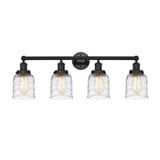 Bell 4 Light Vanity Light with Platedsmoke Glass by Innovations - 616-4W-G513