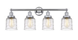 Bell 4 Light Vanity Light with Platedsmoke Glass by Innovations - 616-4W-G513