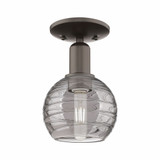 Athens Deco Swirl 1 Light Semi Flush Mount 11 Inch Tall by Innovations - 716-1C-G1213-6