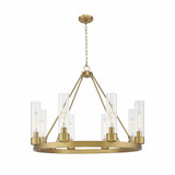 Boreas 8 Light 11 Inch Shade Chandelier 36 Inch Wide by Innovations - 617-8CR-G617-11