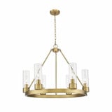 Boreas 6 Light 8 Inch Shade Chandelier 29 Inch Wide by Innovations - 617-6CR-G617-8