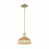 Natural Ballston Dome 1 Light Mini Pendant 11.75 Inch Tall by Innovations - 716-1S-NBD2-9