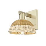 Natural Ballston Dome 1 Light Wall Sconce 11.25 Inch Tall by Innovations - 716-1W-NBD2-7