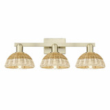 Natural Ballston Dome 3 Light Bath Vanity 26 Inch Wide by Innovations - 716-3W-NBD2-7
