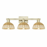 Natural Ballston Dome 3 Light Bath Vanity 26 Inch Wide by Innovations - 716-3W-NBD2-7