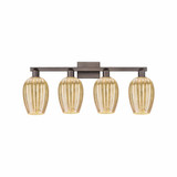 Preston 4 Light Bath Vanity 13.5 Inch Tall and 36 Inch Wide by Innovations - 716-4W-G457-6