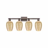 Preston 4 Light Bath Vanity 13.5 Inch Tall and 36 Inch Wide by Innovations - 716-4W-G457-6