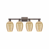 Preston 4 Light Bath Vanity 13.5 Inch Tall and 36 Inch Wide by Innovations - 716-4W-G457-6