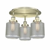 Edison 3 Light 17.75 Inch Wide Flush Mount by Innovations - 916-3C-G262