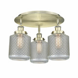 Edison 3 Light 17.75 Inch Wide Flush Mount by Innovations - 916-3C-G262