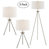 Tullio 1 Light Floor and Table Lamp (Set of 3) 61 x 22 x Lite Source - LS-83689-3