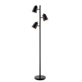 Ronnie Three Light Floor Lamp 10 Inches by 64.5 Inches High by Lite Source - LS-83120WBB