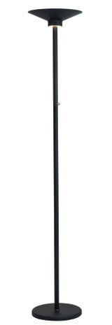 Sappho 43W 1 LED Torchiere Lamp 12.75 x 72 Inches High by Lite Source - LS-83303BB