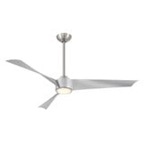 Pike 3 Blade Ceiling Fan with Light Kit 56 Inch Wide by Minka Aire - F774L