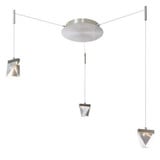 Atlas 15W 3 LED Light Medium Pendant by Abra - 10071PN