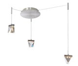 Atlas 15W 3 LED Light Medium Pendant by Abra - 10071PN