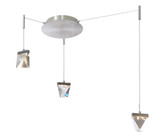 Atlas 15W 3 LED Light Medium Pendant by Abra - 10071PN