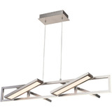 Helix 50W 4 LED Rectangular Pendant 9 Inch Tall and 36 Inch Length by Abra - 10110PN