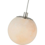 Stone 6W 1 LED Orb Pendant 4 Inch Tall by Abra - 10166PN