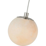 Stone 6W 1 LED Orb Pendant 4 Inch Tall by Abra - 10166PN
