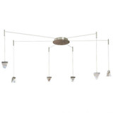Atlas 30W 6 LED Light Medium Pendant by Abra - 10072PN