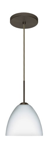 Sasha 1 Light Small Cord Pendant with Flat Canopy by Besa - 1BT-SASHAII