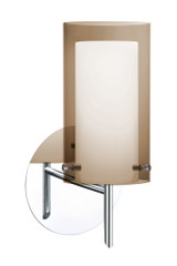 Pahu 4 5W 1 LED Mini Wall Sconce 10 Inch Tall by Besa - 1SW-PAHU4