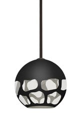 Rocky 1 Light Small Stem Pendant by Besa - 1TT-ROCKY