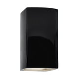 Ambiance Small Rectangular Open Top Outdoor Wall Mount by Justice Design - CER-0915W